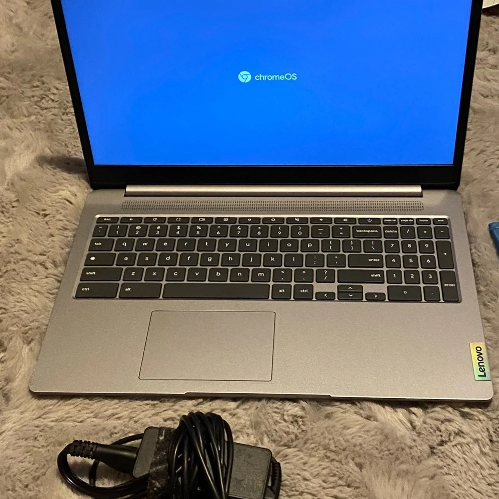 Lenovo Laptop with Charger - Silver and Black